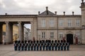 COPENHAGEN, DENMARK Ã¢â¬â Changing of the guard in front of the palace in Amalienborg